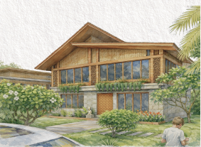 East facing villa